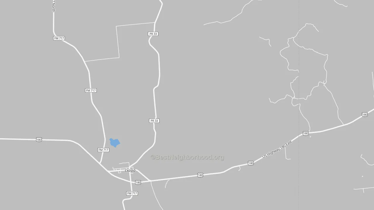 Transit Grade map of Caddo, TX