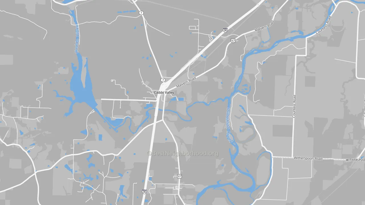 Transit Grade map of Caddo Valley, AR