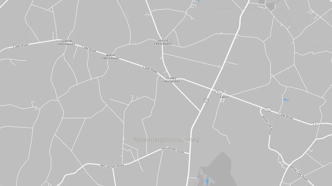 Transit Grade map of Cades, SC
