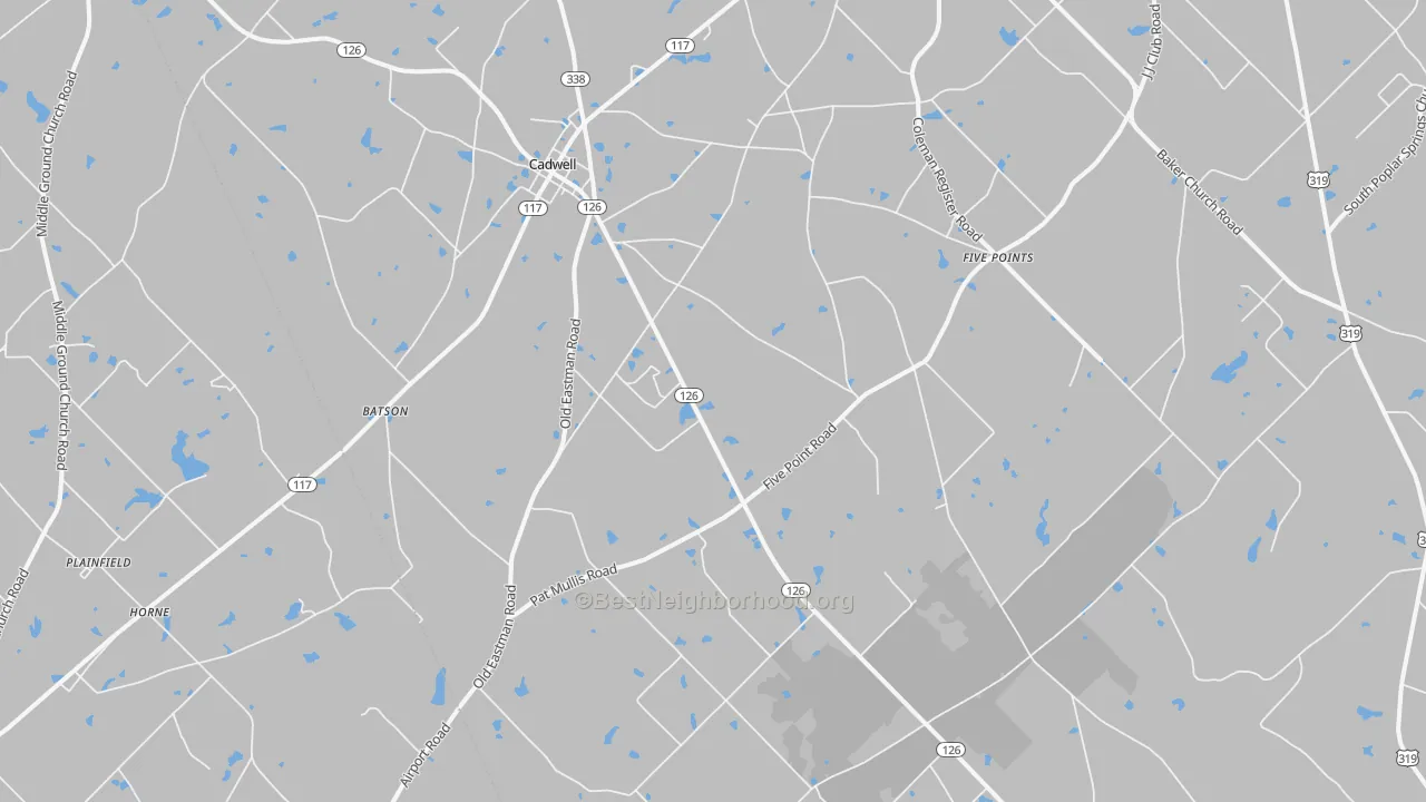 Transit Grade map of Cadwell, GA
