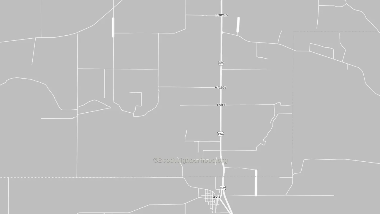 Transit Grade map of Caile, MS