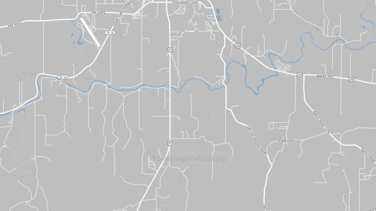 Transit Grade map of Cain City, TX