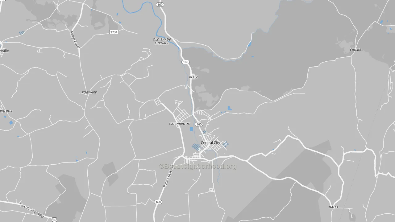Transit Grade map of Cairnbrook, PA