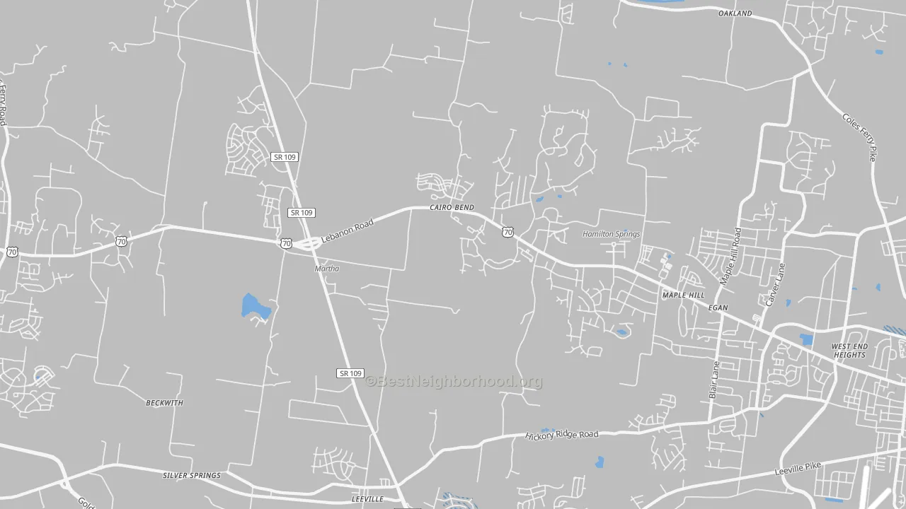 Transit Grade map of Cairo Bend, TN