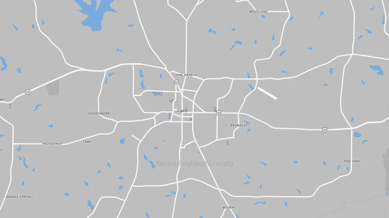 Transit Grade map of Cairo, GA