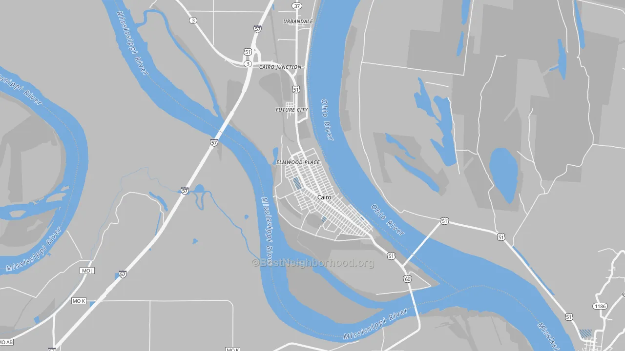 Transit Grade map of Cairo, IL