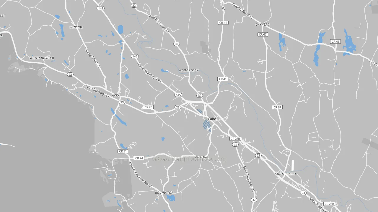 Transit Grade map of Cairo, NY