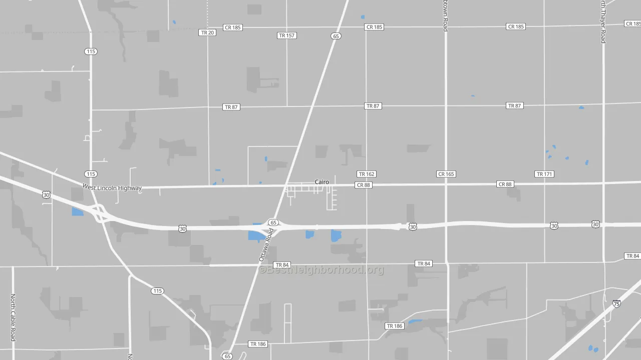 Transit Grade map of Cairo, OH
