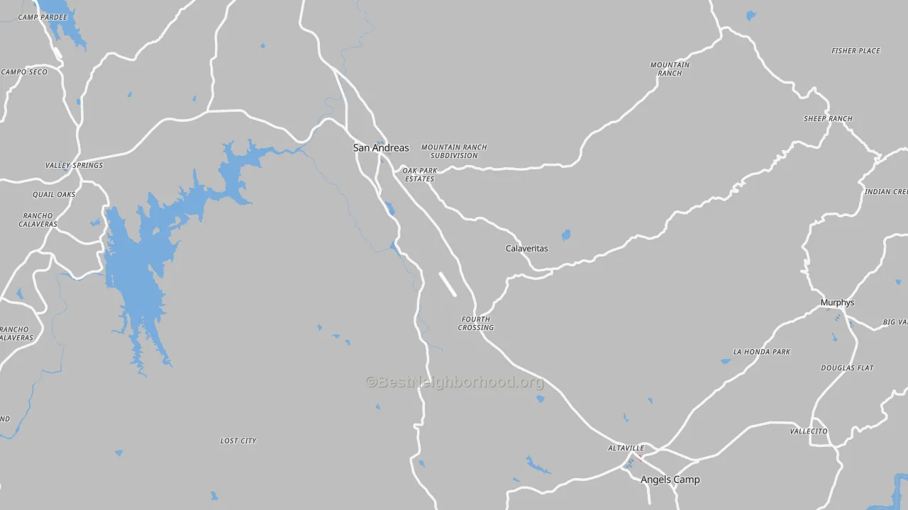 Transit Grade map of Calaveras County, CA