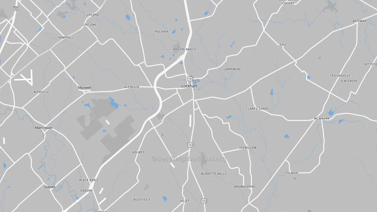Transit Grade map of Caldwell County, TX