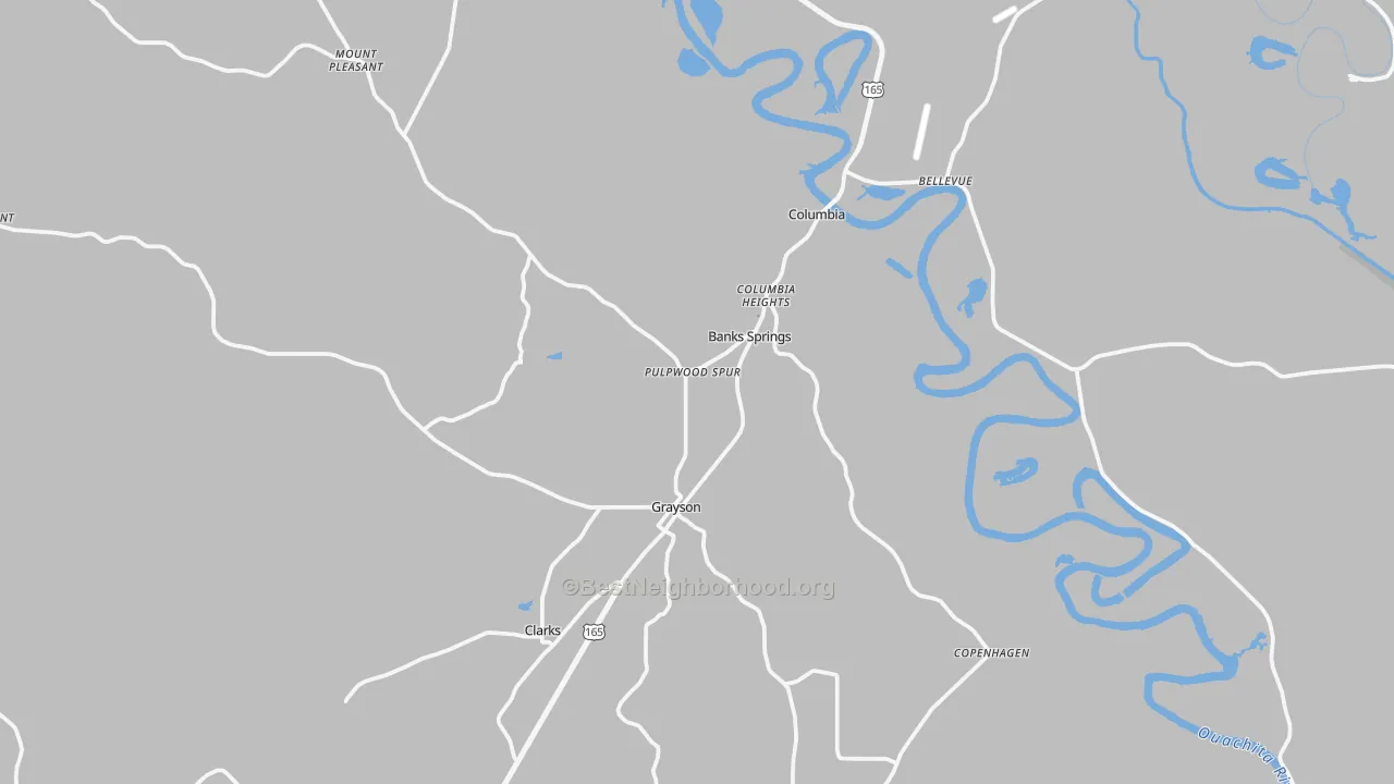 Transit Grade map of Caldwell Parish, LA