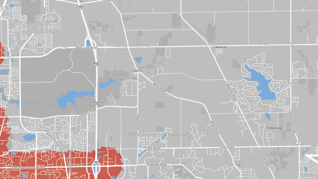 Transit Grade map of Caledonia, IL