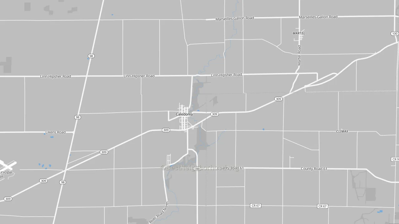 Transit Grade map of Caledonia, OH