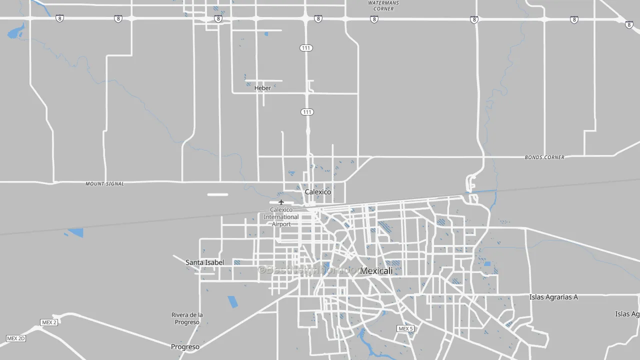 Transit Grade map of Calexico, CA