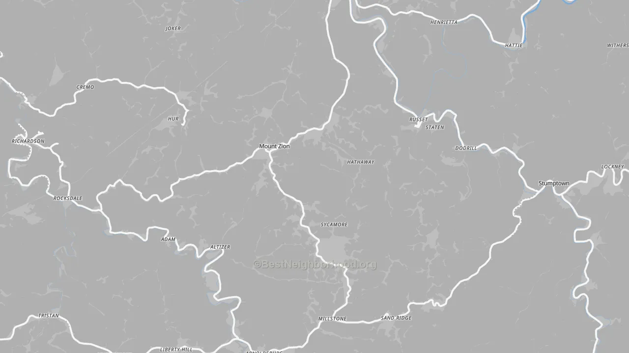 Transit Grade map of Calhoun County, WV