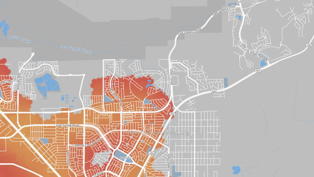 Transit Grade map of Calico Ridge, Henderson, NV