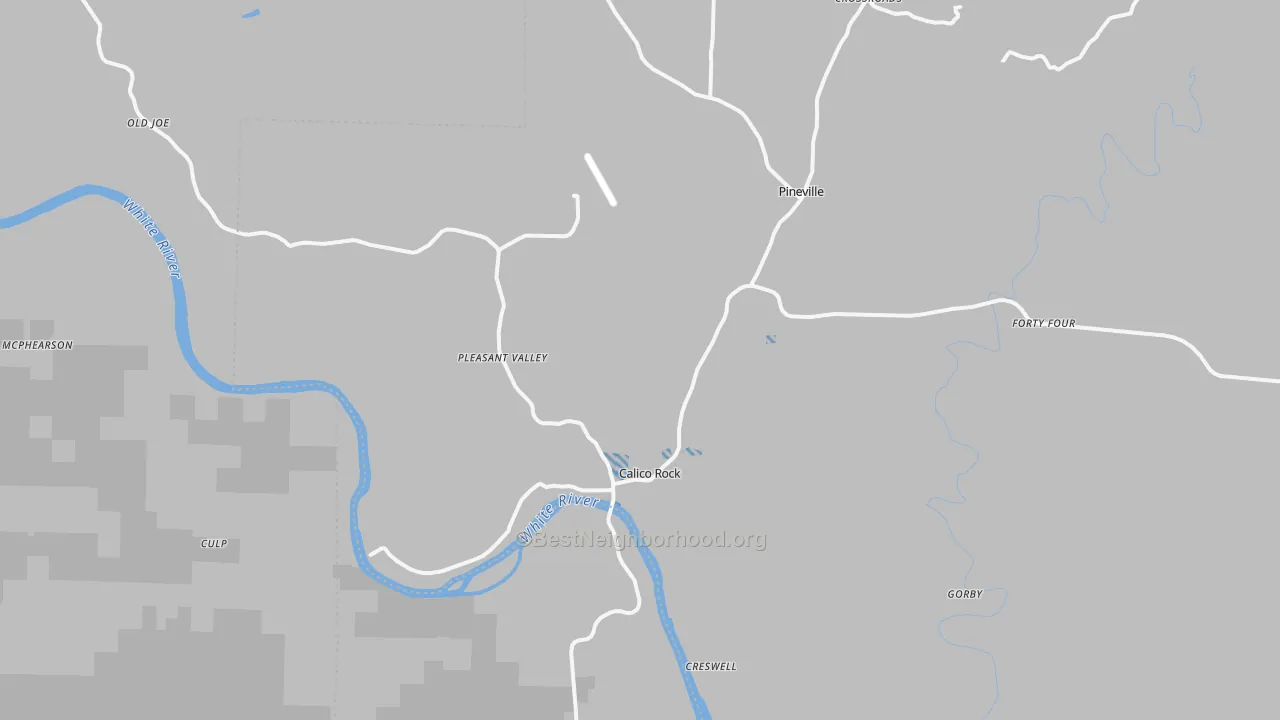 Transit Grade map of Calico Rock, AR
