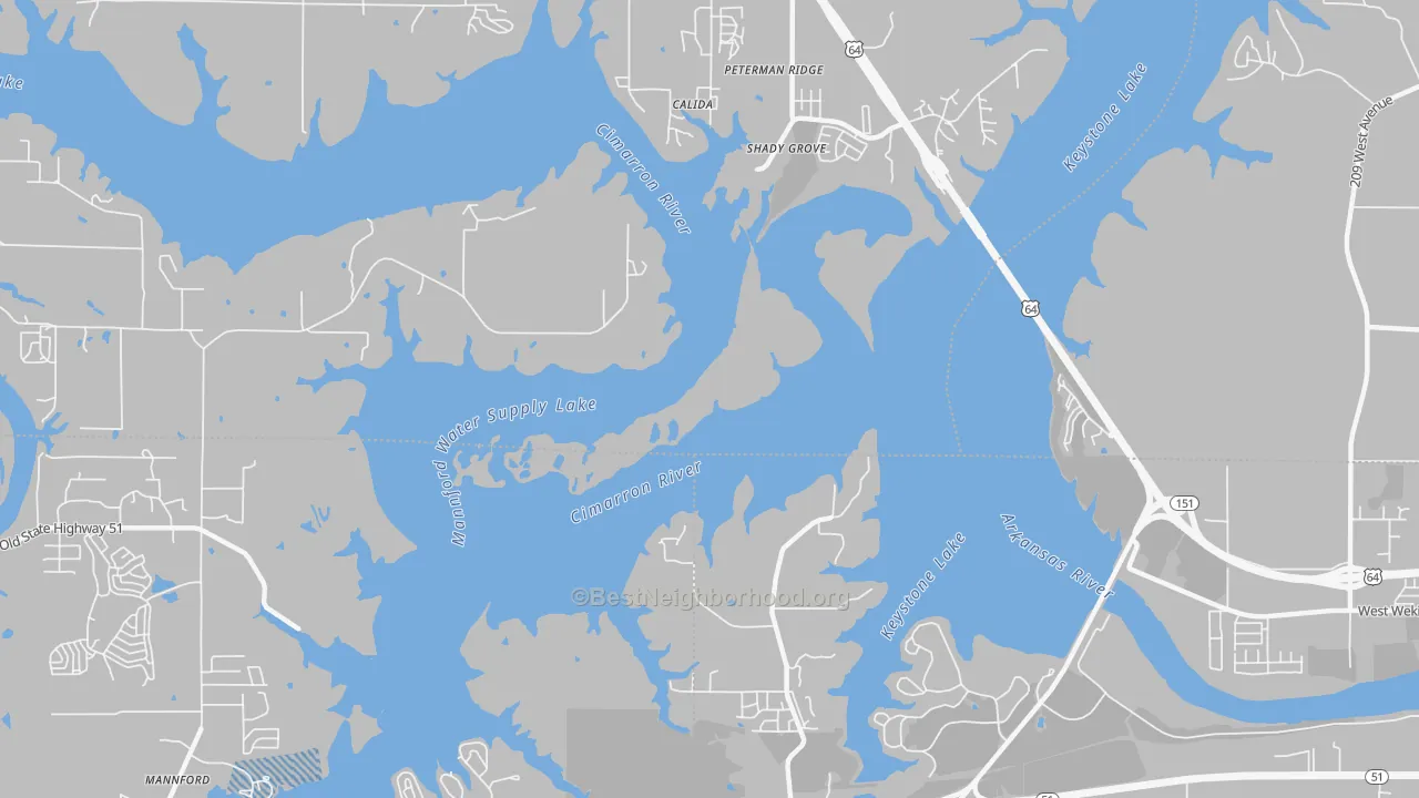 Transit Grade map of Calida, OK