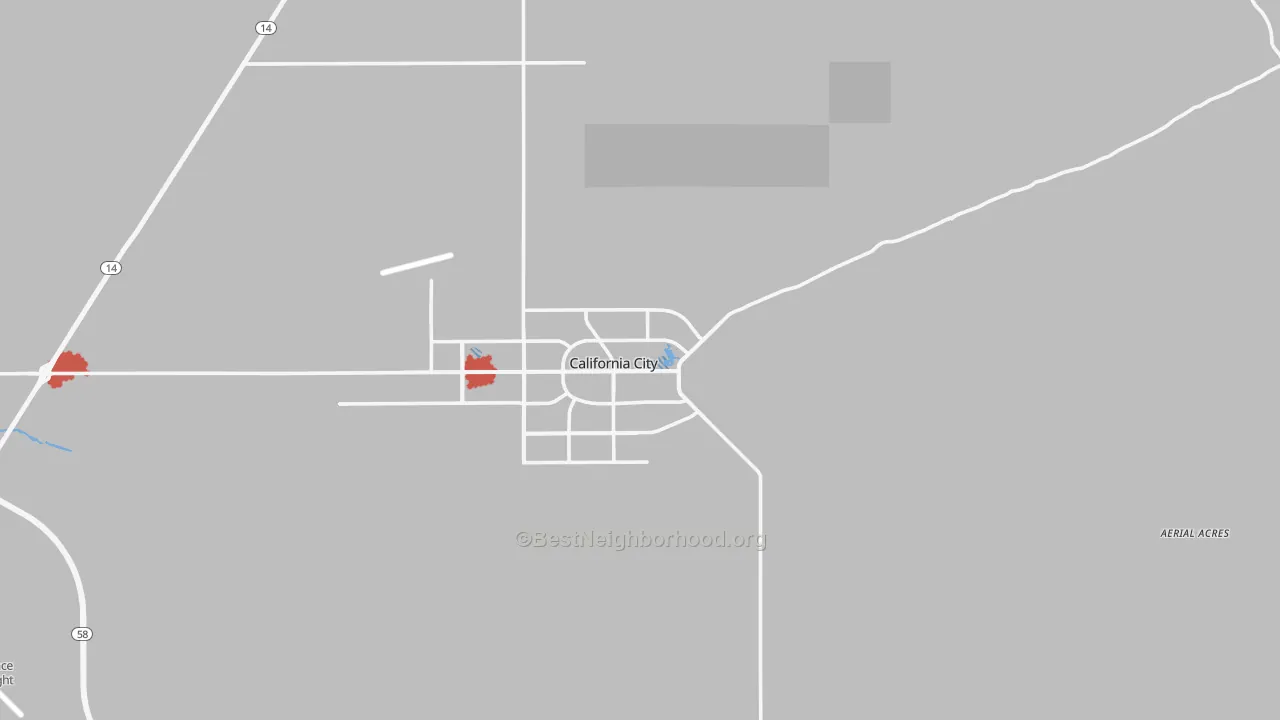 Transit Grade map of California City, CA