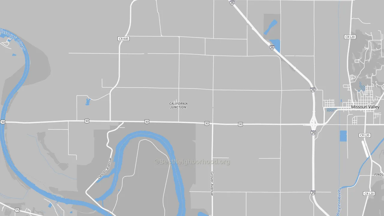 Transit Grade map of California Junction, IA