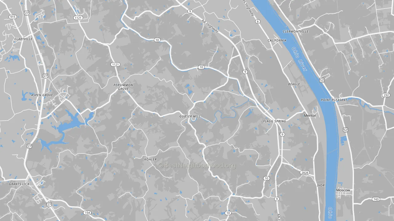 Transit Grade map of California, KY