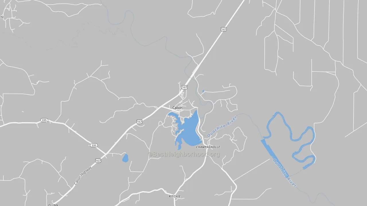 Transit Grade map of Calion, AR