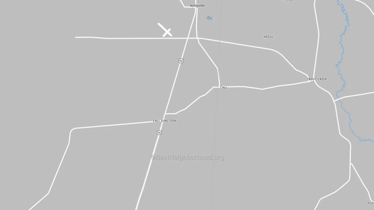 Transit Grade map of Call, TX
