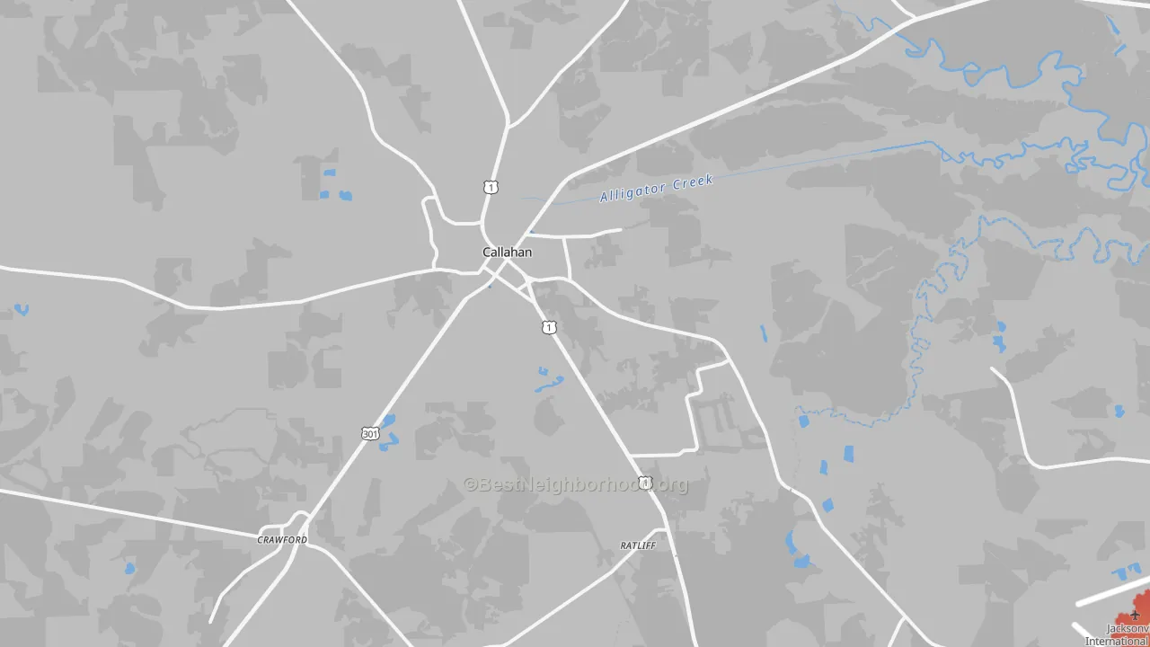 Transit Grade map of Callahan, FL