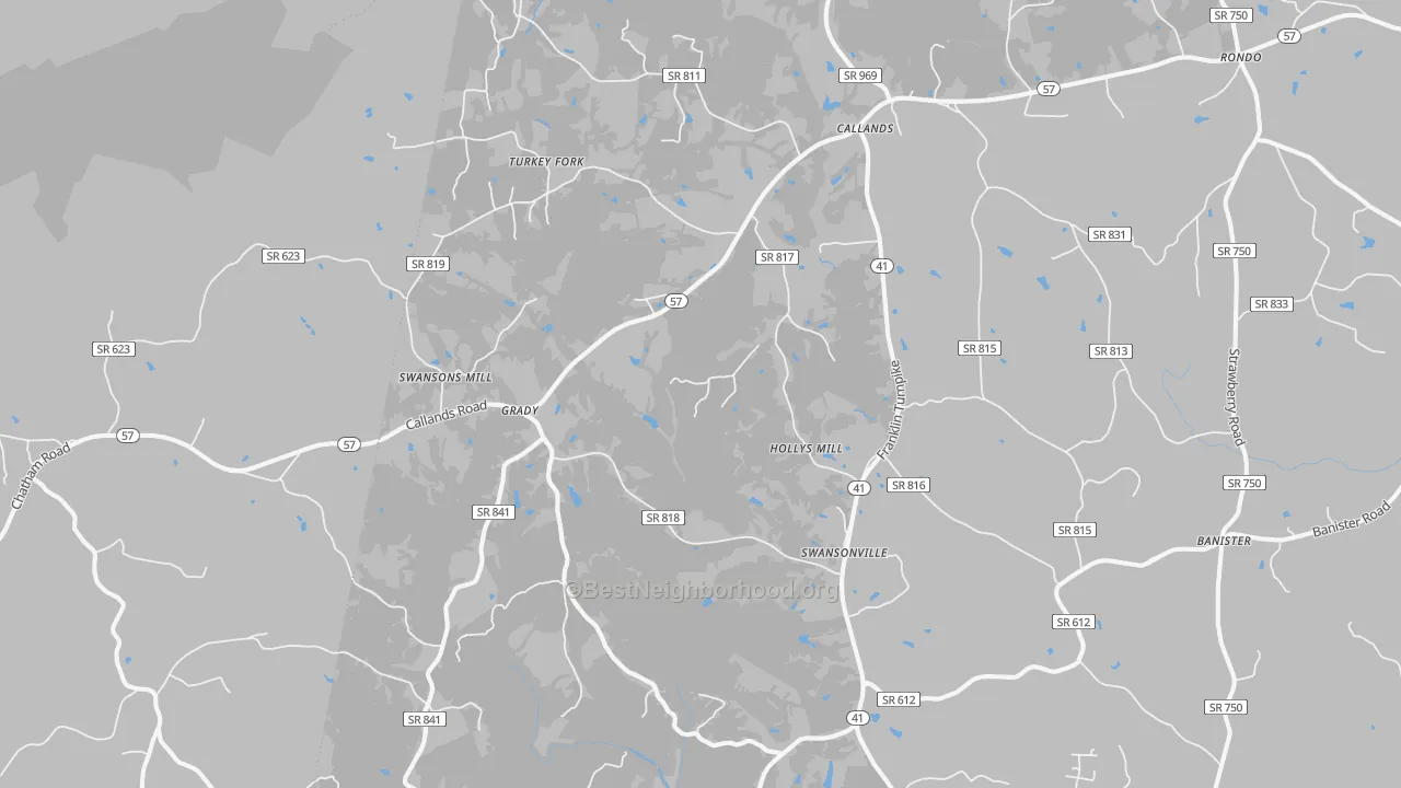 Transit Grade map of Callands, VA