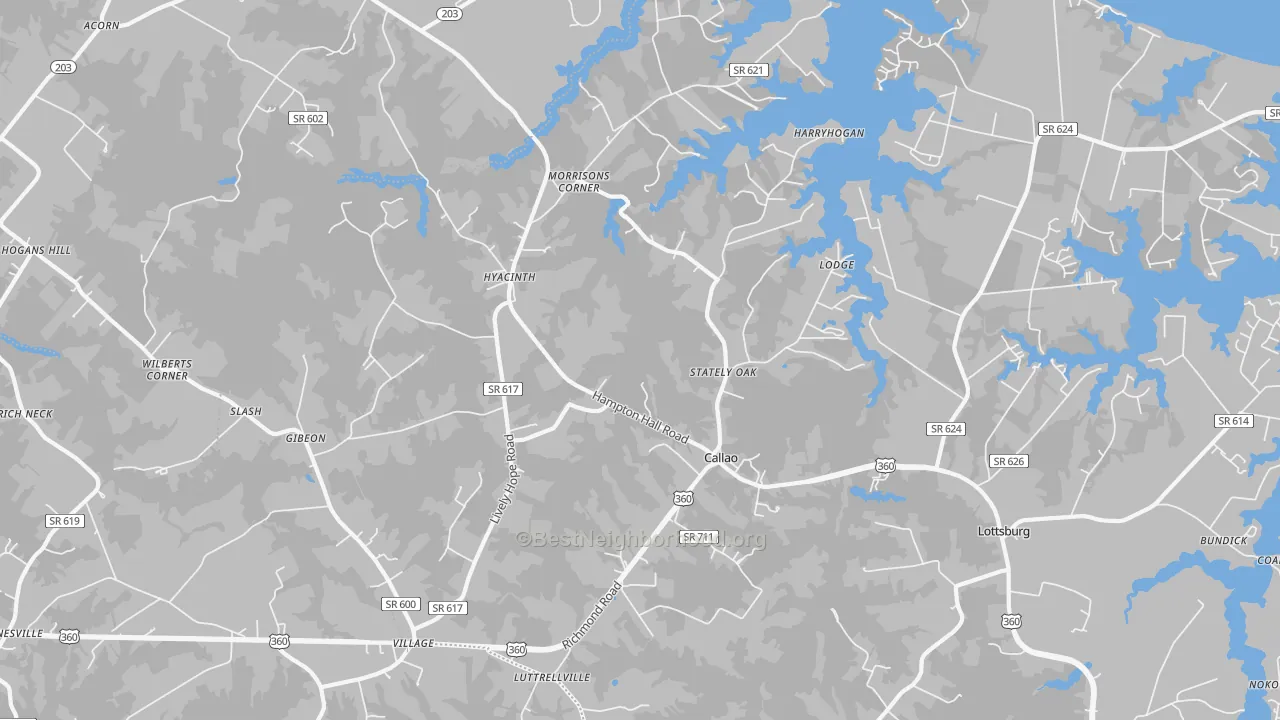 Transit Grade map of Callao, VA