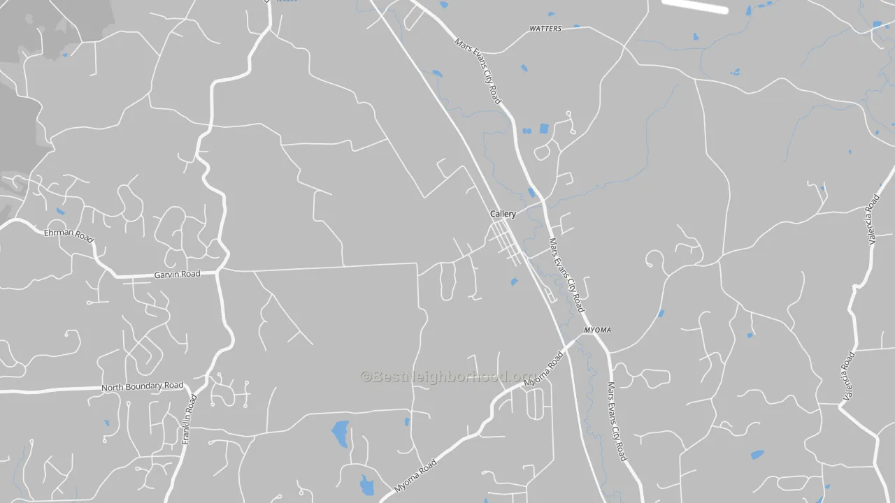 Transit Grade map of Callery, PA