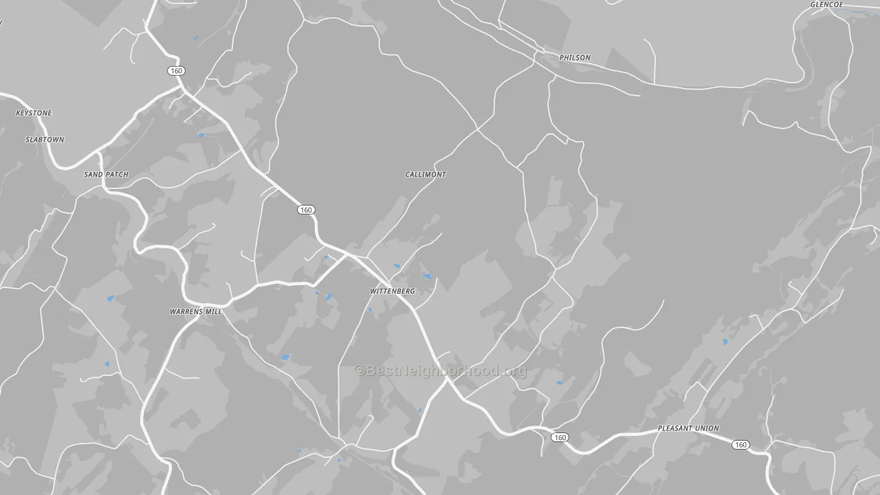 Transit Grade map of Callimont, PA