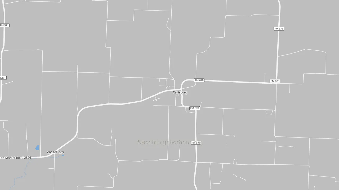 Transit Grade map of Callisburg, TX