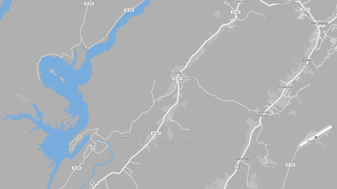 Transit Grade map of Callison, VA