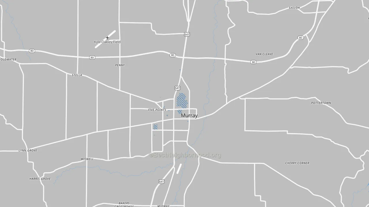 Transit Grade map of Calloway County, KY