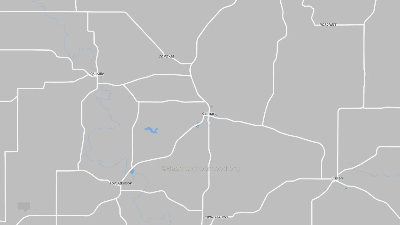 Transit Grade map of Calmar, IA