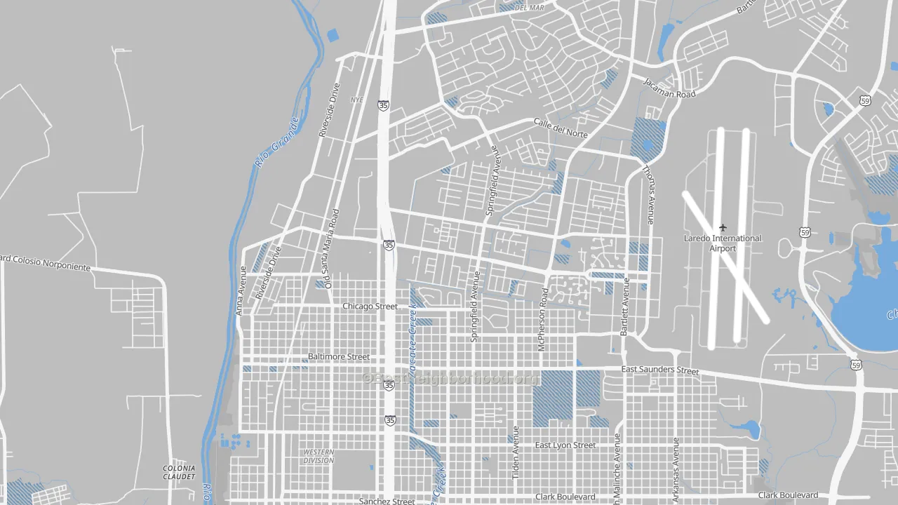 Transit Grade map of Calton Gardens, Laredo, TX