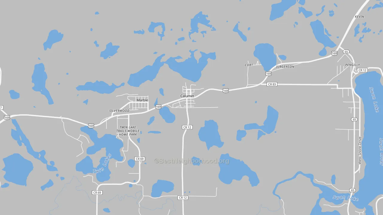 Transit Grade map of Calumet, MN