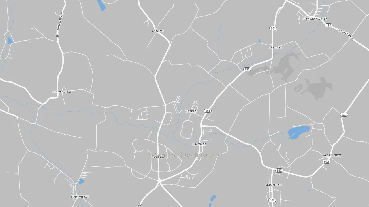Transit Grade map of Calumet, PA