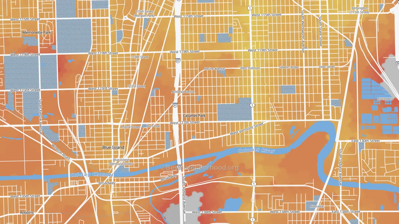 Transit Grade map of Calumet Park, IL