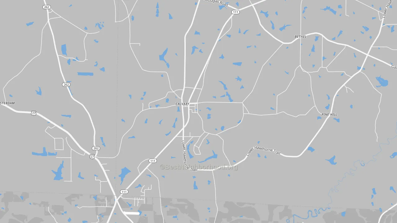 Transit Grade map of Calvary, GA