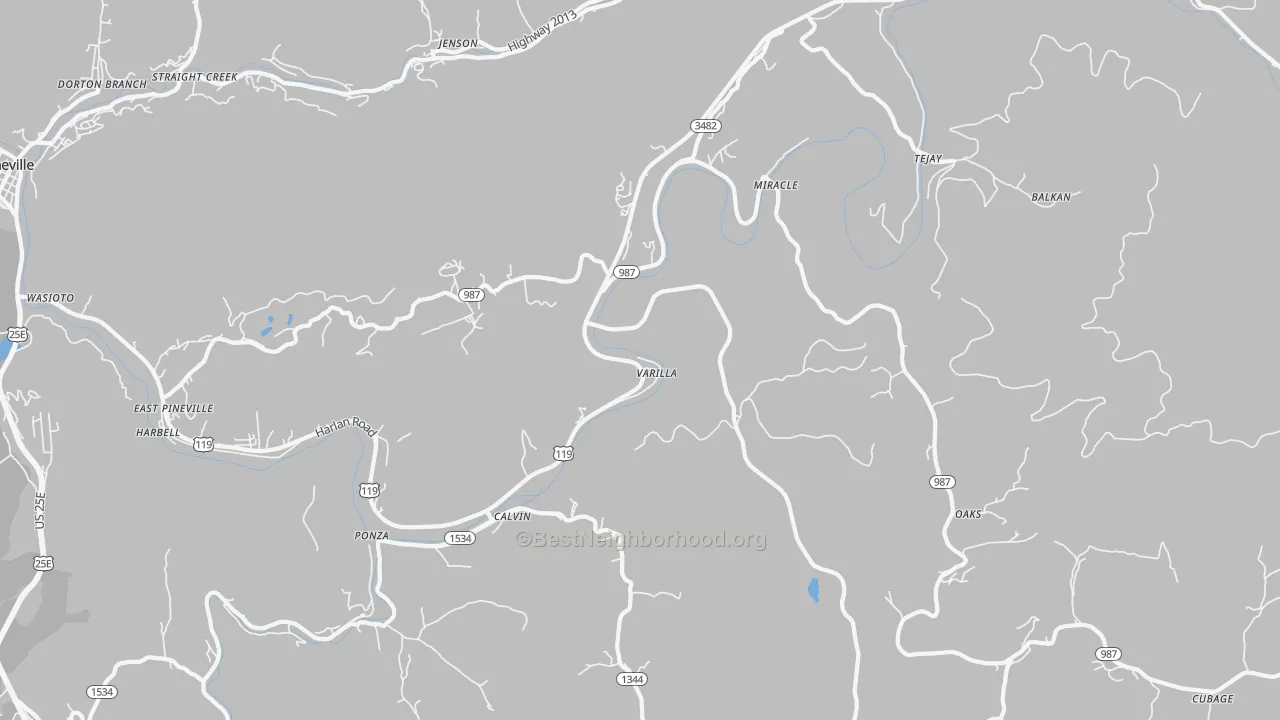 Transit Grade map of Calvin, KY