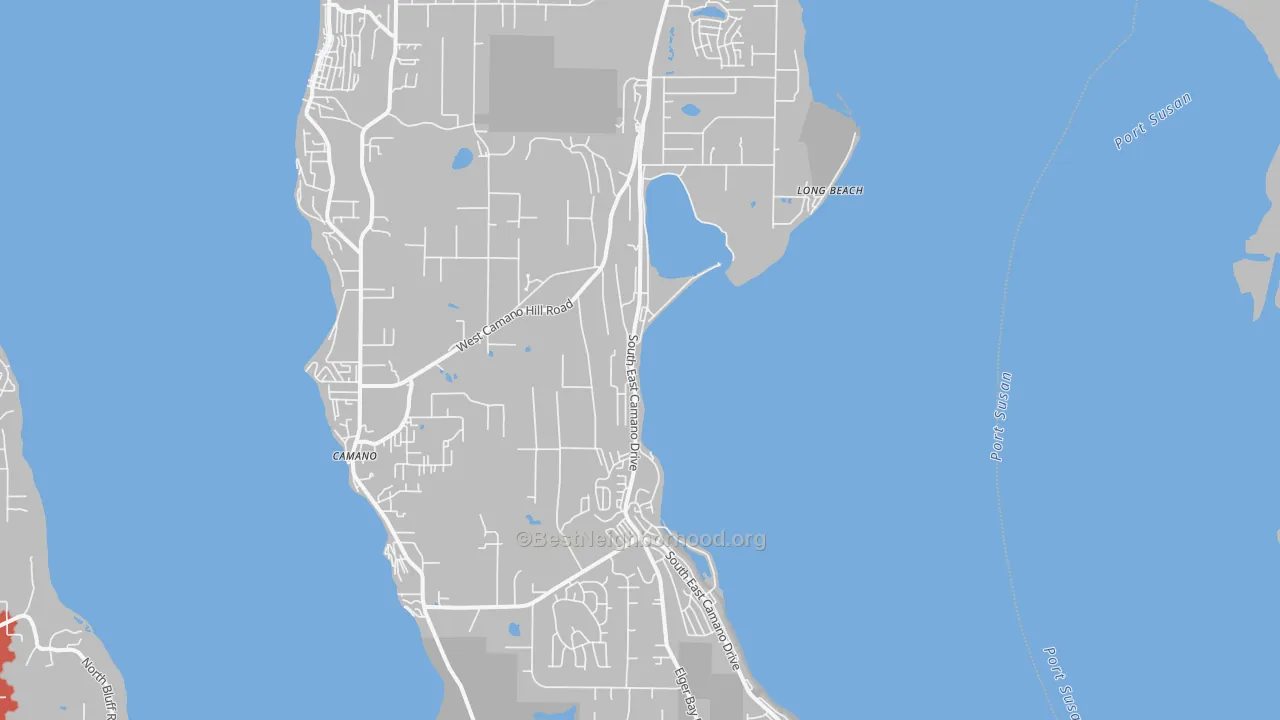 Transit Grade map of Camano Island, WA