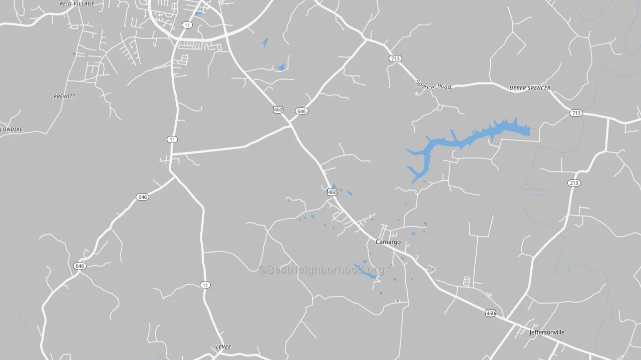 Transit Grade map of Camargo, KY
