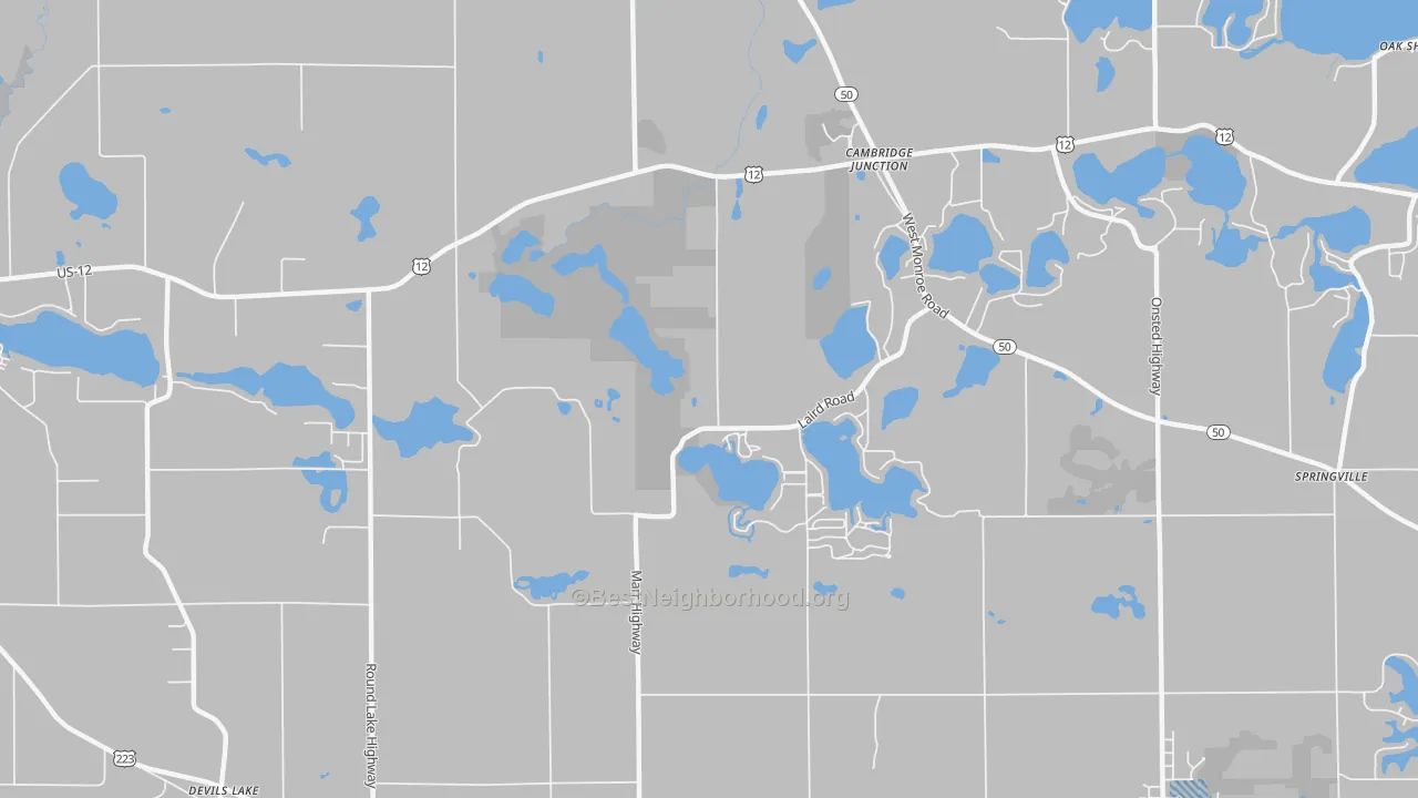 Transit Grade map of Cambridge Junction, MI