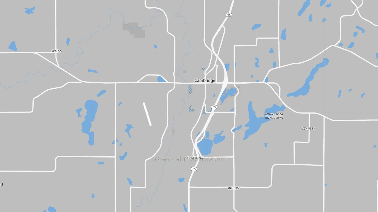 Transit Grade map of Cambridge, MN