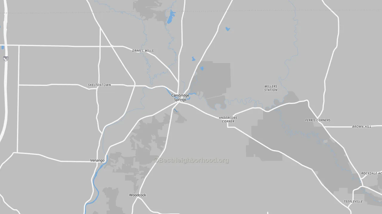 Transit Grade map of Cambridge Springs, PA