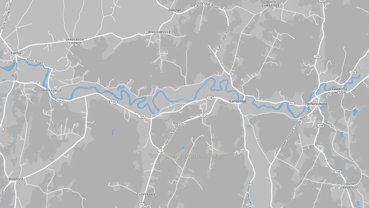 Transit Grade map of Cambridge, VT
