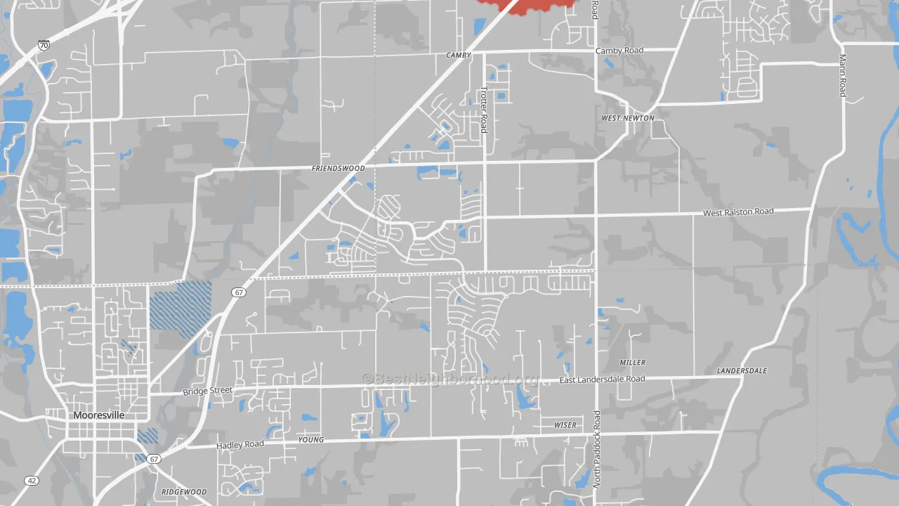 Transit Grade map of Camby, IN