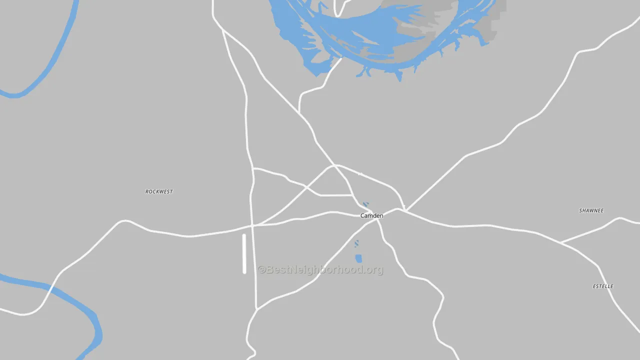 Transit Grade map of Camden, AL